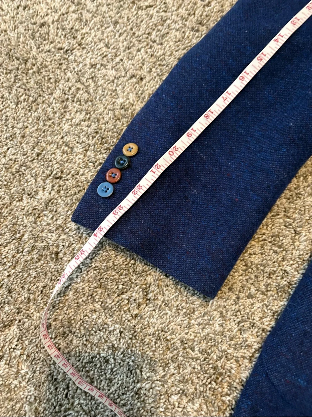 Tweed Renoir artwear blazer sports coat 44 navy